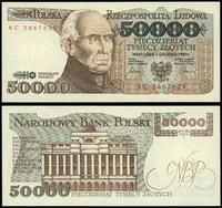 50.000 złotych 1.12.1989, seria AC, numeracja 34