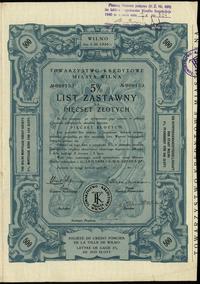 Rzeczpospolita Polska 1918-1939, 5% list zastawny na 500 złotych, 1.03.1938