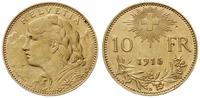 10 franków 1915 B, Berno, typ Vreneli, złoto 3.2