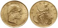20 koron 1876, Kopenhaga, złoto 8.95 g, Fr. 295,