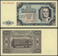 20 złotych 1.07.1948, seria KB, numeracja 132342
