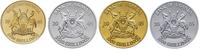 Uganda, zestaw monet z papieżem Janem Pawłem II, 2005