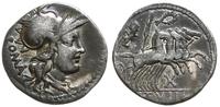 denar 120 pne, Rzym, Aw: Głowa Romy w hełmie w p