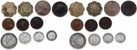 Cejlon (Sri Lanka), zestaw: 1/2 centa 1898, 1/2 centa 1906, 1/2 centa 1926, 1 cent 1870, 1 cent 1909, 10 centów 1899, 10 centów 1914, 2 x 10