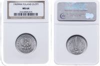1 złoty 1969, Warszawa, aluminium, moneta w pude