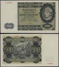 500 złotych  1.03.1940, Seria B, numeracja 00808