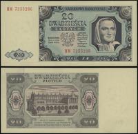 20 złotych 1.07.1948, seria HM, numeracja 735528