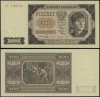 500 złotych 1.07.1948, seria CC, numeracja 14807