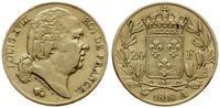20 franków 1818/A, Paryż, złoto 6.43 g, Gadoury 