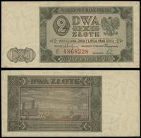 2 złotych  1.07.1948, seria E 4868228, znak wodn