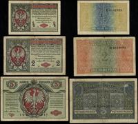 zestaw 3 banknotów 9.12.1916, 1/2 marki polskiej
