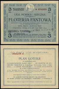 Polska, los wartości 3 złote na ciągnięcie 22.05.1929