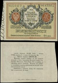 Polska, 1/2 losu 2. loterii wartości 1000 marek na ciągnięnie 15.06.1923