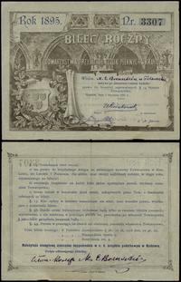 bilet roczny za 1895 r., numeracja 3307, wystawi