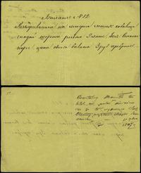 Polska, bilet loterii konia kasztanowca z 1847 roku wartości 3 ruble srebrem