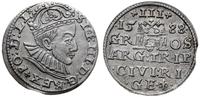 trojak 1588, Ryga, małe popiersie króla, ładnie 