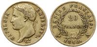 20 franków 1810 A, Paryż, złoto 6.38 g, Fr. 511,