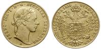 dukat 1854 A, Wiedeń, złoto 3.41 g, lekko czyszc