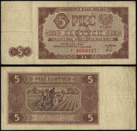 5 złotych 1.07.1948, seria F 0060317, wielokrotn