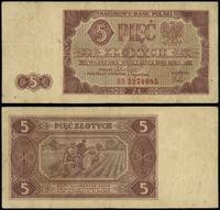 5 złotych 1.07.1948, seria BB 5270085, minimalne
