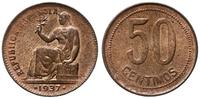 50 centimos 1937, Madryt, piękne, Cayon 17677