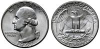 25 centów 1947, srebro próby 900, wyśmienicie za