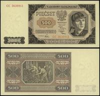 500 złotych 1.07.1948, seria CC 3630941, piękne,