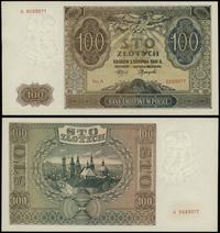 100 złotych 1.08.1941, seria A 0153077, wyśmieni