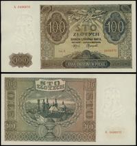 100 złotych 1.08.1941, seria A 0496870, wyśmieni