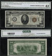 20 dolarów 1934 A, HAWAII, seria L89455917A, pod