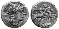 denar 136 pne, Rzym, Aw: Głowa Romy w prawo, za 