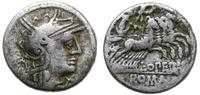 denar 131 pne, Rzym, Aw: Głowa Romy w prawo, prz