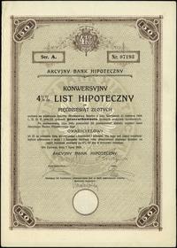 Polska, konwersyjny 4 1/2 % list hipoteczny na 50 złotych, 1.07.1926