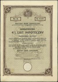 Polska, konwersyjny 4 1/2 % list hipoteczny na 50 złotych, 1.07.1926