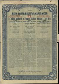 Rzeczpospolita Polska 1918-1939, 8% obligacja komunalna na 172 złote w złocie, 5.11.1927