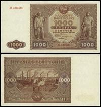 1.000 złotych 15.01.1946, seria AA 6335485, prze