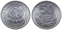 50 groszy 1957, Warszawa, pięknie zachowane, Par