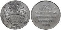 32 szylingi 1808, Hamburg, srebro 17.95 g, bardz