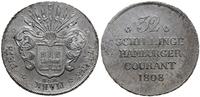 32 szylingi 1808, Hamburg, srebro 18.36 g, bardz