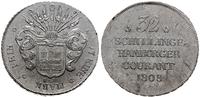 32 szylingi 1808, Hamburg, srebro 18.25 g, bardz