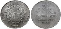 32 szylingi 1808, Hamburg, srebro 18.24 g, bardz