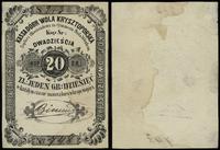 dawny zabór rosyjski, sola weksel na 20 kopiejek srebrem = 1 złoty 10 groszy, bez daty (ok. 1863)