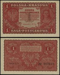 1 marka polska 23.08.1919, seria I-GN 907619, de