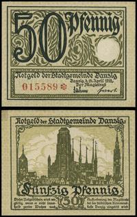 50 fenigów 15.04.1919, numeracja 015589, druk zi