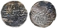 denar ok. 1185/90-1201, Wrocław, Aw: W 4 polach 