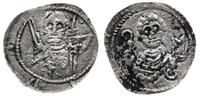 denar 1138-1146, Aw: Książę z mieczem; Rw: Bisku