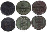 Polska, zestaw: 3 x 1 szeląg, 1774