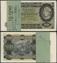 Polska, paczka bankowa 20 x 500 złotych, 1.03.1940