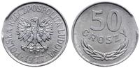 destrukt monety o nominale 50 groszy 1977, Warsz