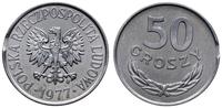 destrukt monety o nominale 50 groszy 1977, Warsz